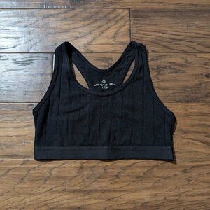 aerie Recharge lounge bra bralette ribbed black size small